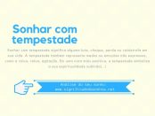 significado sonhar com tempestade